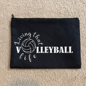 Volleyball Zippered Pouch Black 8x6 – Living That Volleyball Life